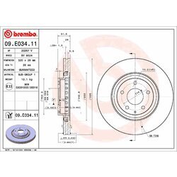 Brzdový kotúč BREMBO 09.E034.11