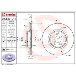 Brzdový kotúč BREMBO 09.E231.11