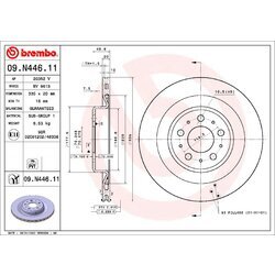 Brzdový kotúč BREMBO 09.N446.11