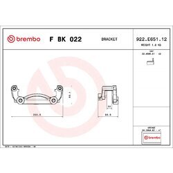 Sada držiakov brzd. strmeňov BREMBO F BK 022 - obr. 1