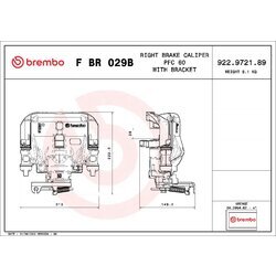 Brzdový strmeň BREMBO F BR 029B - obr. 1