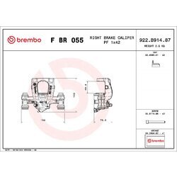 Brzdový strmeň BREMBO F BR 055 - obr. 1