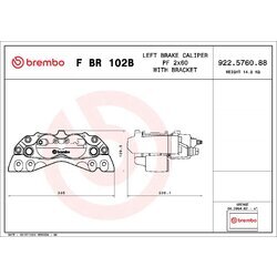 Brzdový strmeň BREMBO F BR 102B