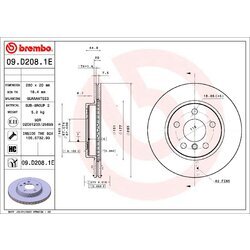 Sada bŕzd, Kotúčová brzda BREMBO KT 08 011 - obr. 1