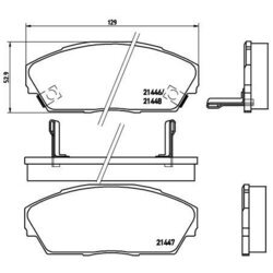 Sada brzdových platničiek kotúčovej brzdy BREMBO P 28 013