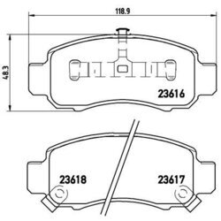 Sada brzdových platničiek kotúčovej brzdy BREMBO P 28 033