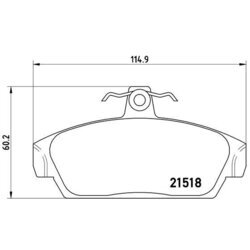 Sada brzdových platničiek kotúčovej brzdy BREMBO P 52 015