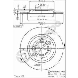 Brzdový kotúč BREMBO 08.2467.10