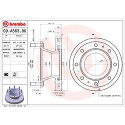 Brzdový kotúč BREMBO 09.A563.80