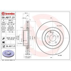 Brzdový kotúč BREMBO 09.A817.21