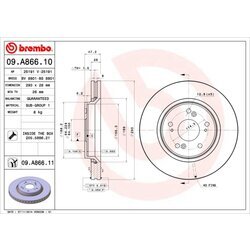 Brzdový kotúč BREMBO 09.A866.11