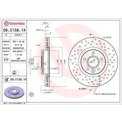 Brzdový kotúč BREMBO 09.C138.1X