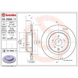 Brzdový kotúč BREMBO 09.D689.11