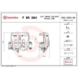 Brzdový strmeň BREMBO F BR 064 - obr. 1