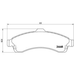 Sada brzdových platničiek kotúčovej brzdy BREMBO P 10 009