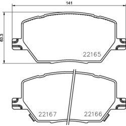 Sada brzdových platničiek kotúčovej brzdy BREMBO P 23 164X