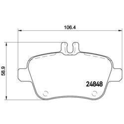 Sada brzdových platničiek kotúčovej brzdy BREMBO P 50 091