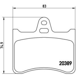 Sada brzdových platničiek kotúčovej brzdy BREMBO P 61 019