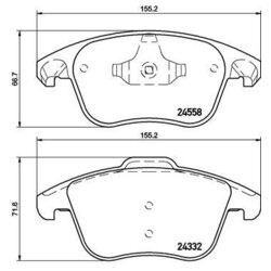 Sada brzdových platničiek kotúčovej brzdy BREMBO P 61 117X