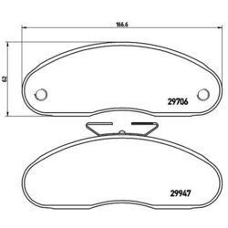 Sada brzdových platničiek kotúčovej brzdy BREMBO P 68 013