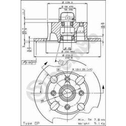 Brzdový kotúč BREMBO 08.2163.20