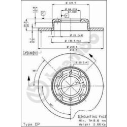 Brzdový kotúč BREMBO 08.3437.10