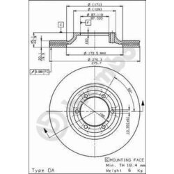 Brzdový kotúč BREMBO 09.5633.10