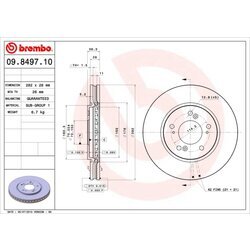 Brzdový kotúč BREMBO 09.8497.10