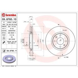 Brzdový kotúč BREMBO 09.8760.11