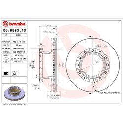 Brzdový kotúč BREMBO 09.9983.10