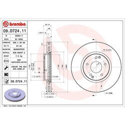 Brzdový kotúč BREMBO 09.D724.11