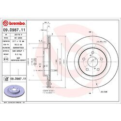 Brzdový kotúč BREMBO 09.D987.11