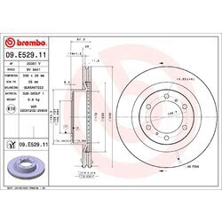 Brzdový kotúč BREMBO 09.E529.11