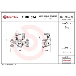 Brzdový strmeň BREMBO F BR 054 - obr. 1