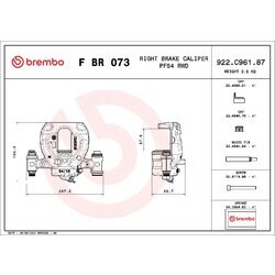 Brzdový strmeň BREMBO F BR 073 - obr. 1
