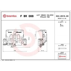 Brzdový strmeň BREMBO F BR 088 - obr. 1