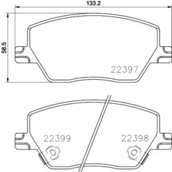 Sada brzdových platničiek kotúčovej brzdy BREMBO P 23 170