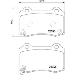 Sada brzdových platničiek kotúčovej brzdy BREMBO P 30 074E