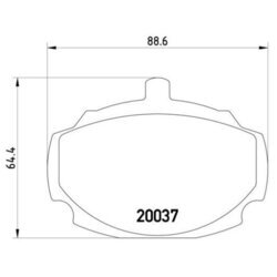 Sada brzdových platničiek kotúčovej brzdy BREMBO P 52 001