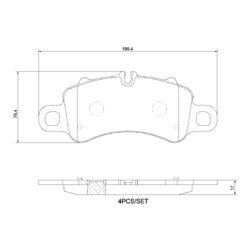 Sada brzdových platničiek kotúčovej brzdy BREMBO P 65 041