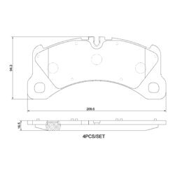 Sada brzdových platničiek kotúčovej brzdy BREMBO P 65 047