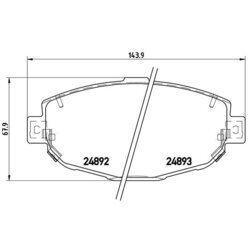 Sada brzdových platničiek kotúčovej brzdy BREMBO P 83 104