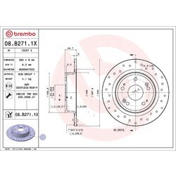 Brzdový kotúč BREMBO 08.B271.1X