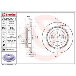 Brzdový kotúč BREMBO 08.D429.11