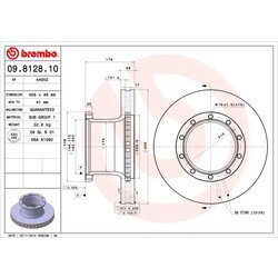 Brzdový kotúč BREMBO 09.8128.10