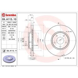 Brzdový kotúč BREMBO 09.A113.11