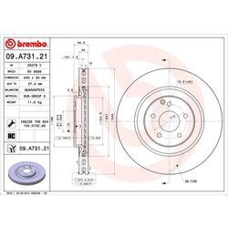 Brzdový kotúč BREMBO 09.A731.21