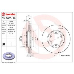 Brzdový kotúč BREMBO 09.B063.10