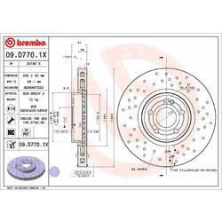 Brzdový kotúč BREMBO 09.D770.1X