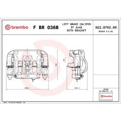 Brzdový strmeň BREMBO F BR 036B - obr. 1